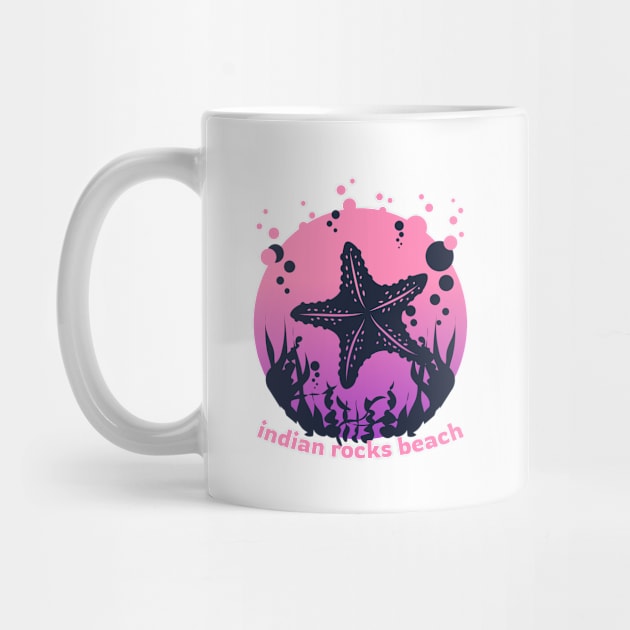 Indian Rock Beach Sunshine in a Beach with a Pink and Purple Underwater Starfish Island and River T-shirt by AbsurdStore